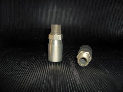Male pipe hose stem for 100R12 spiral hose