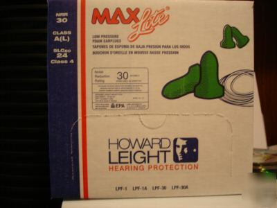 New howard leight max lite ear plugs w/ dispenser 200PR 