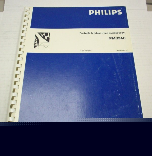 Philips PM3240 scope operating and service manual