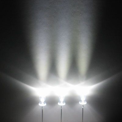 White led set of 500 super bright 5MM 13000MCD+ f/r