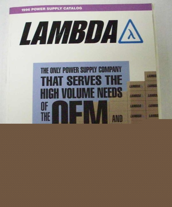 Lambda power supplies catalog 1996 - $5 shipping 