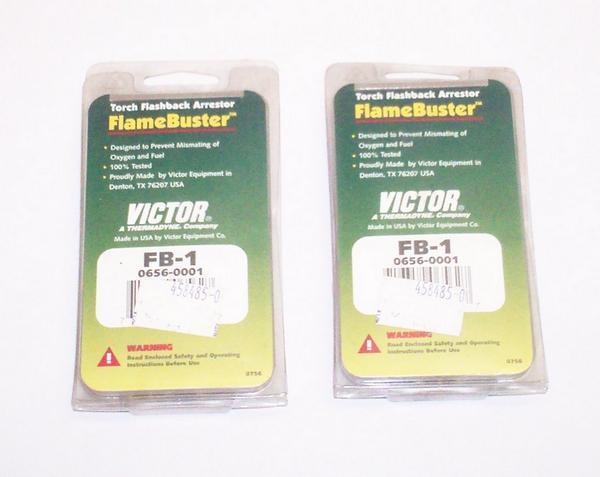 New 2 victor fb-1 flamebuster flashback arrestor sets