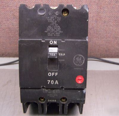 New ge TEY370 circuit breaker 70 amp 3P bolt-in style