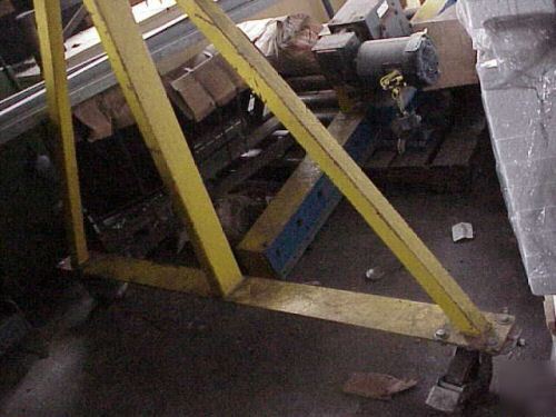 2 ton coffing hoist electric mobile rollers rails hook