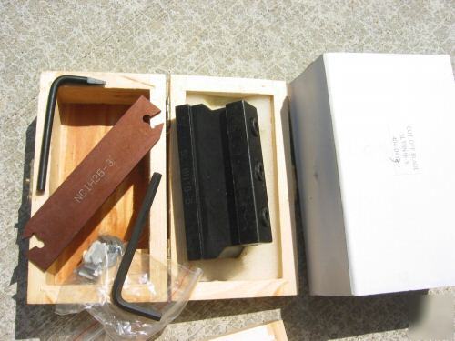New 5/8 cut off blade block tool holder tool 10 inserts 