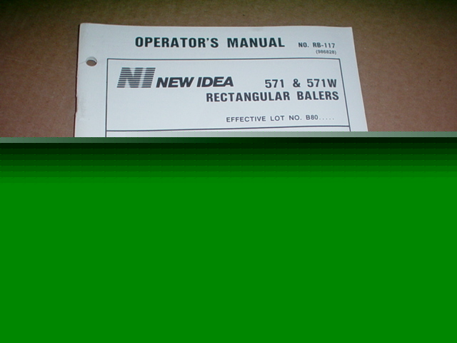 New idea 571 baler operator manual