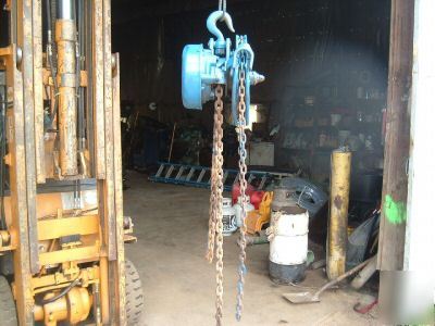 1 ton chain fall hoist lift engine shop chisholm pull
