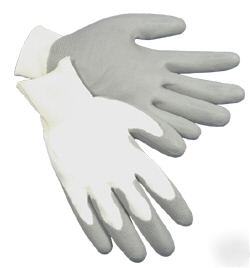 144 pairs pu coated nylon shell work gloves size large
