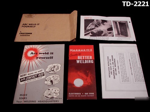 1950's sears craftsman arc welding handbook : illustrat