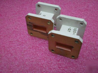 2X hughes WR51 2.6 cm long waveguide brass