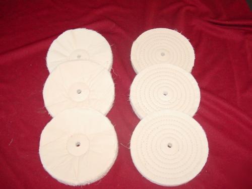 Buffing wheels qty=6 polish buffs aluminum stainless