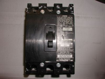 Cutler hammer CC3200 circuit breaker 200 amp 3 pole 240