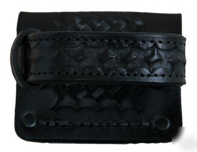Hwc bw leather police adjustable radio holder strap