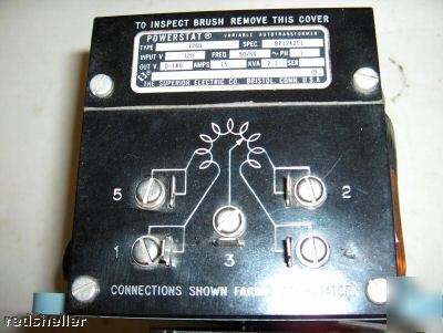 Powerstat variac variable transformer 15 amp 0-140 vac