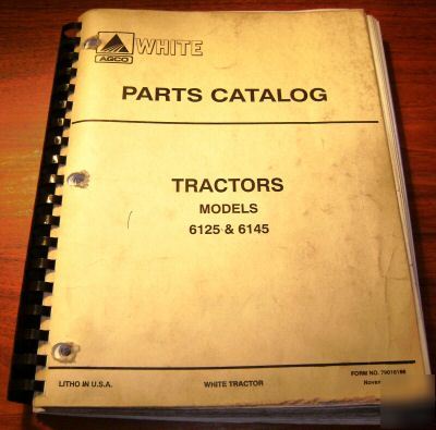 White agco 6125 & 6145 tractor parts catalog book 