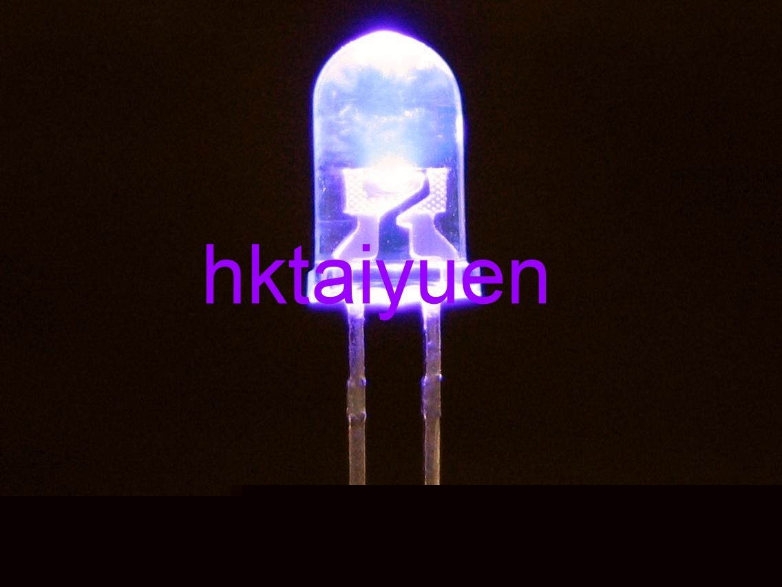 100X ultra violet uv 3MM led 2000MCD bulb free resistor