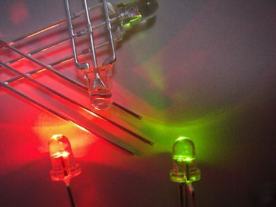 500,3MM dual color red/green flashing 3-leg led,RG3L 