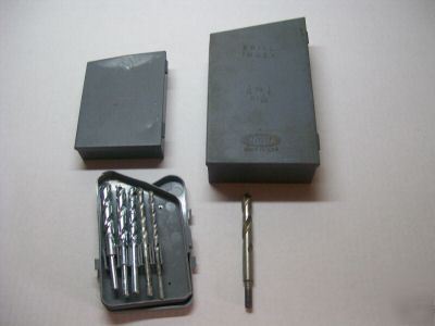 Chicago-latrobe drill bit lot over 90 bits w/ cases
