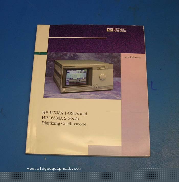 Hp 16533A/16534A scope users reference manual
