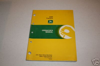 John deere 6405 tractor operator manual operators