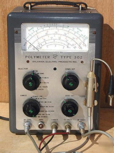Vintage sylvania vtvm & rf probe 
