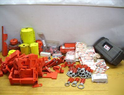 Large lot of lockout tagout padlock safety items nice 