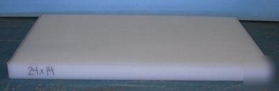 Uhmw tivar 24 x 14 x 1.5 in plastic white uhmwpe