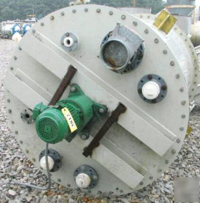 1000 gal rubber lined steel tank with mixer (3812)