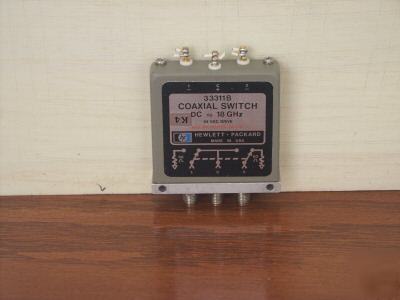 Hp/agilent 33311BCOAXIAL switch, 3 port(sma)dc to 8 ghz