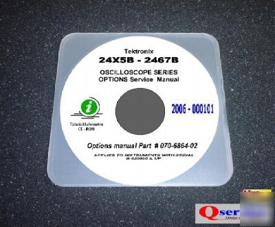Tektronix tek 24X5B - 2467B options service - oprs cd