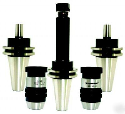 5 pc CAT40 drill chuck, jt arbors & ER16 collet chuck