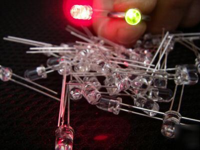 500,3MM dual bi-color flashing red/green bright led,rg