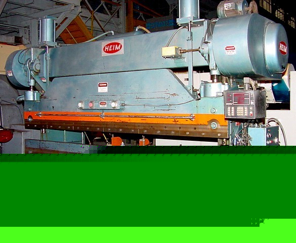100 ton x 12' heim press brake w/drc cnc back gauge