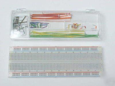Breadboard solderless w/ case of jumpers + free kit