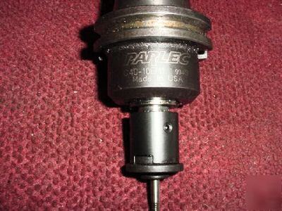 Cat 40 parlec holder w/stub length tap/tapping head