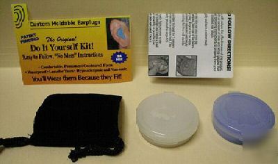 Custom molded ear plugs kit (natural flesh color)