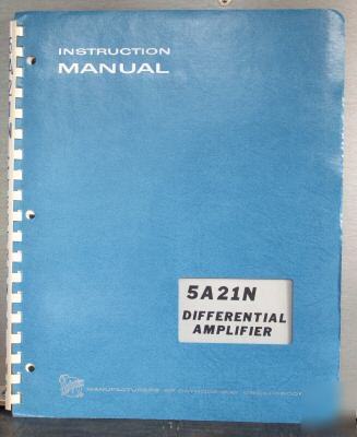 Tek tektronix 5A21N original service/operating manual