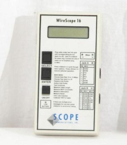 Wirescope 16 network analyzer token ring