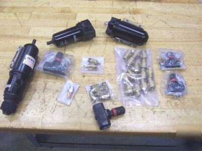 1 lot misc. aro filters, flow controls, & oiler 