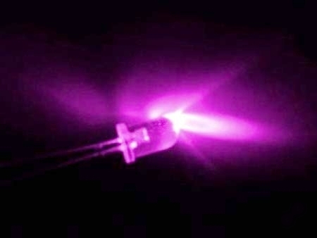 100X 5MM 3000MCD pink led lamp w/ free resistors 12V