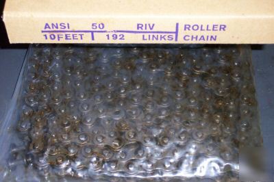 #50 ansi roller chain, 10' box, other sizes available