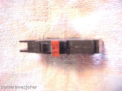 Fpe breaker 15 amp. 1 pole used type nc (slim)