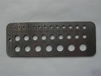 General hardware no. 14 fractional drill gage