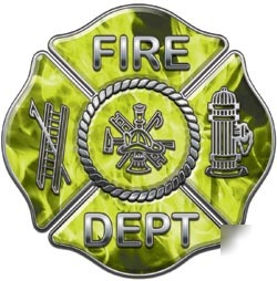 Maltese cross decal reflective 6
