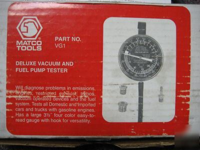 Matco tools VG1 deluxe vacuum and fuel pump tester