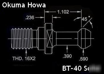 Okuma howa cnc bt-40 solid retention knobs