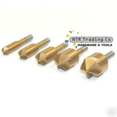 5PC countersink titanium bit bits set - 8 10 12 16 19MM