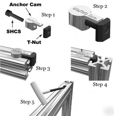 8020 hardware anchor fasteners 15 s 3360 (12PCS) n