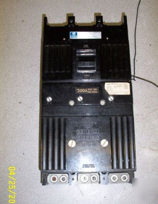Ge TB43F tri-break 3P 200A 600V circuit breaker w/shunt