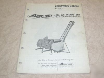 New avco idea operator manual # 328 husking unit 330